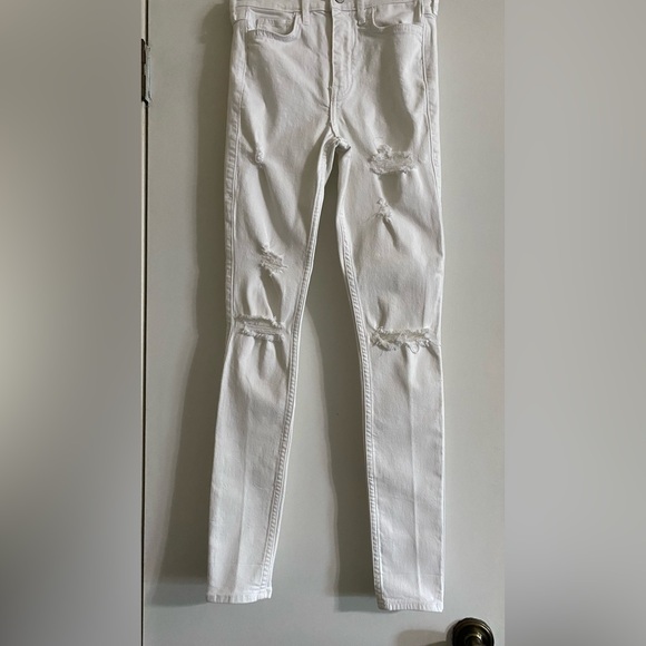 Hollister Denim - Hollister White Ripped Skinny Jeans